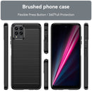 For T-Mobile REVVL 6 Pro 5G Brushed Texture Carbon Fiber TPU Phone Case(Black)