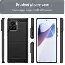 For Motorola Moto X30 Pro/Edge 30 Ultra Brushed Texture Carbon Fiber TPU Phone Case(Black)