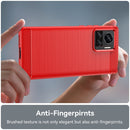 For Motorola Moto X30 Pro/Edge 30 Ultra Brushed Texture Carbon Fiber TPU Phone Case(Red)