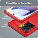 For Motorola Moto X30 Pro/Edge 30 Ultra Brushed Texture Carbon Fiber TPU Phone Case(Red)