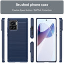 For Motorola Moto X30 Pro/Edge 30 Ultra Brushed Texture Carbon Fiber TPU Phone Case(Blue)