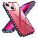 For iPhone 14 Transparent Armor Phone Case (Red)