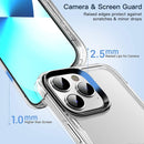 For iPhone 14 Transparent Armor Phone Case (Red)