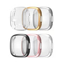For Fitbit Sense 2 Electroplating Full Coverage TPU Watch Case(Silver)