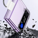 For Samsung Galaxy Z Flip4 Electroplating PC Full Coverage Shockproof Ring Phone Case(Green)