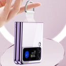 For Samsung Galaxy Z Flip4 Electroplating PC Full Coverage Shockproof Ring Phone Case(Silver)