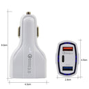 308 3 in 1 Cigarette Lighter Conversion Plug Multi-function USB Car Fast Charger(Black)