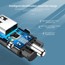 SY-681 Cigarette Lighter Conversion Plug Multi-function USB Car Fast Charger(White)