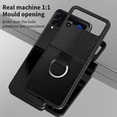 For Samsung Galaxy Z Flip4 Cross Texture Shockproof Protective Phone Case with Lanyard(Black)