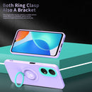 For Honor X7/Play 30 Plus Eagle Eye Ring Holder Phone Case(Purple + Light Green)