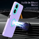 For Honor X7/Play 30 Plus Eagle Eye Ring Holder Phone Case(Purple + Light Green)