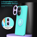 For Honor X7/Play 30 Plus Eagle Eye Ring Holder Phone Case(Light Green + Purple)