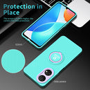 For Honor X7/Play 30 Plus Eagle Eye Ring Holder Phone Case(Light Green + Purple)