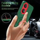 For Honor X7/Play 30 Plus Eagle Eye Ring Holder Phone Case(Dark Green + Red)