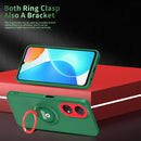 For Honor X7/Play 30 Plus Eagle Eye Ring Holder Phone Case(Dark Green + Red)