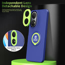 For Honor X7/Play 30 Plus Eagle Eye Ring Holder Phone Case(Blue + Green)