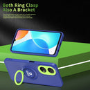 For Honor X7/Play 30 Plus Eagle Eye Ring Holder Phone Case(Blue + Green)