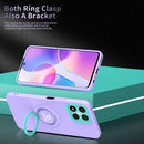 For Honor X8/X30i Eagle Eye Ring Holder Phone Case(Purple + Light Green)