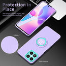 For Honor X8/X30i Eagle Eye Ring Holder Phone Case(Purple + Light Green)