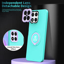 For Honor X8/X30i Eagle Eye Ring Holder Phone Case(Light Green + Purple)