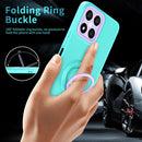For Honor X8/X30i Eagle Eye Ring Holder Phone Case(Light Green + Purple)