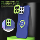 For Honor X8/X30i Eagle Eye Ring Holder Phone Case(Blue + Green)