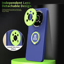 For Honor X9/X30 Eagle Eye Ring Holder Phone Case(Blue + Green)