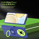For Honor X9/X30 Eagle Eye Ring Holder Phone Case(Blue + Green)