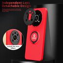 For Honor X9/X30 Eagle Eye Ring Holder Phone Case(Red + Black)