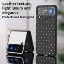 For Samsung Galaxy Z Flip4 Flash Drill Leather Shockproof Protective Phone Case(Purple)