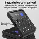 For Samsung Galaxy Z Flip4 Flash Drill Leather Shockproof Protective Phone Case(Purple)