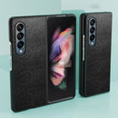 For Samsung Galaxy Z Fold4 Skin Leather Folded Phone Case(Litchi Pattern)