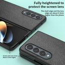 For Samsung Galaxy Z Fold4 Skin Leather Folded Phone Case(Cross Texture)