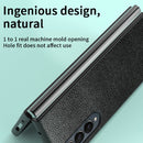 For Samsung Galaxy Z Fold4 Skin Leather Folded Phone Case(Cross Texture)