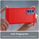 For Motorola Edge 30 Brushed Texture Carbon Fiber TPU Phone Case(Red)