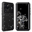 For Galaxy S20 Ultra Shockproof Waterproof Silicone + Zinc Alloy Protective Case(Black)