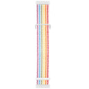 For Fitbit Versa 3 Nylon Rubber Buckle Watch Band(Thin Rainbow)