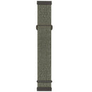For Fitbit Versa 3 Nylon Rubber Buckle Watch Band(Deep Olive)