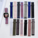 For Fitbit Versa 3 Nylon Rubber Buckle Watch Band(Lake Blue)