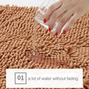Chenille Non Slip Shaggy Soft Water Absorption Bedroom Bathroom kitchen Carpet Mat, Size:45 x 70cm(Camel)