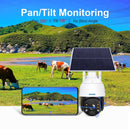 ESCAM QF724 3MP 24h Recording Cloud Storage PT 4G PIR Alarm IP Camera with Solar Panel, European Signal Bands