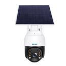 ESCAM QF724 3MP 24h Recording Cloud Storage PT 4G PIR Alarm IP Camera with Solar Panel, European Signal Bands