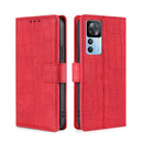 For Xiaomi Redmi K50 Ultra/Xiaomi 12T/Xiaomi 12T Pro Skin Feel Crocodile Magnetic Clasp Leather Phone Case(Red)