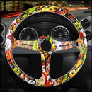 35cm Car Racing Graffiti ABS Steering Wheel(Style 3)