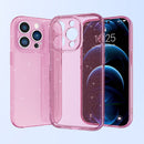 For iPhone 14 Pro Max Fine Hole Phone Case (Shining Pink)
