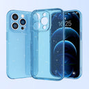 For iPhone 14 Pro Max Fine Hole Phone Case (Shining Sky Blue)