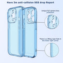 For iPhone 14 Pro Max Fine Hole Phone Case (Shining Sky Blue)