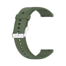 For Huawei Watch3 Pro New Solid Color Soft Silicone Watch Band(Dark Green)