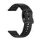 For Amazfit GTS4 Mini Solid Color Soft Silicone Watch Band, Size:S Size(Black)