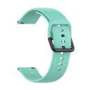 For Amazfit GTS4 Mini Solid Color Soft Silicone Watch Band, Size:S Size(Teal)